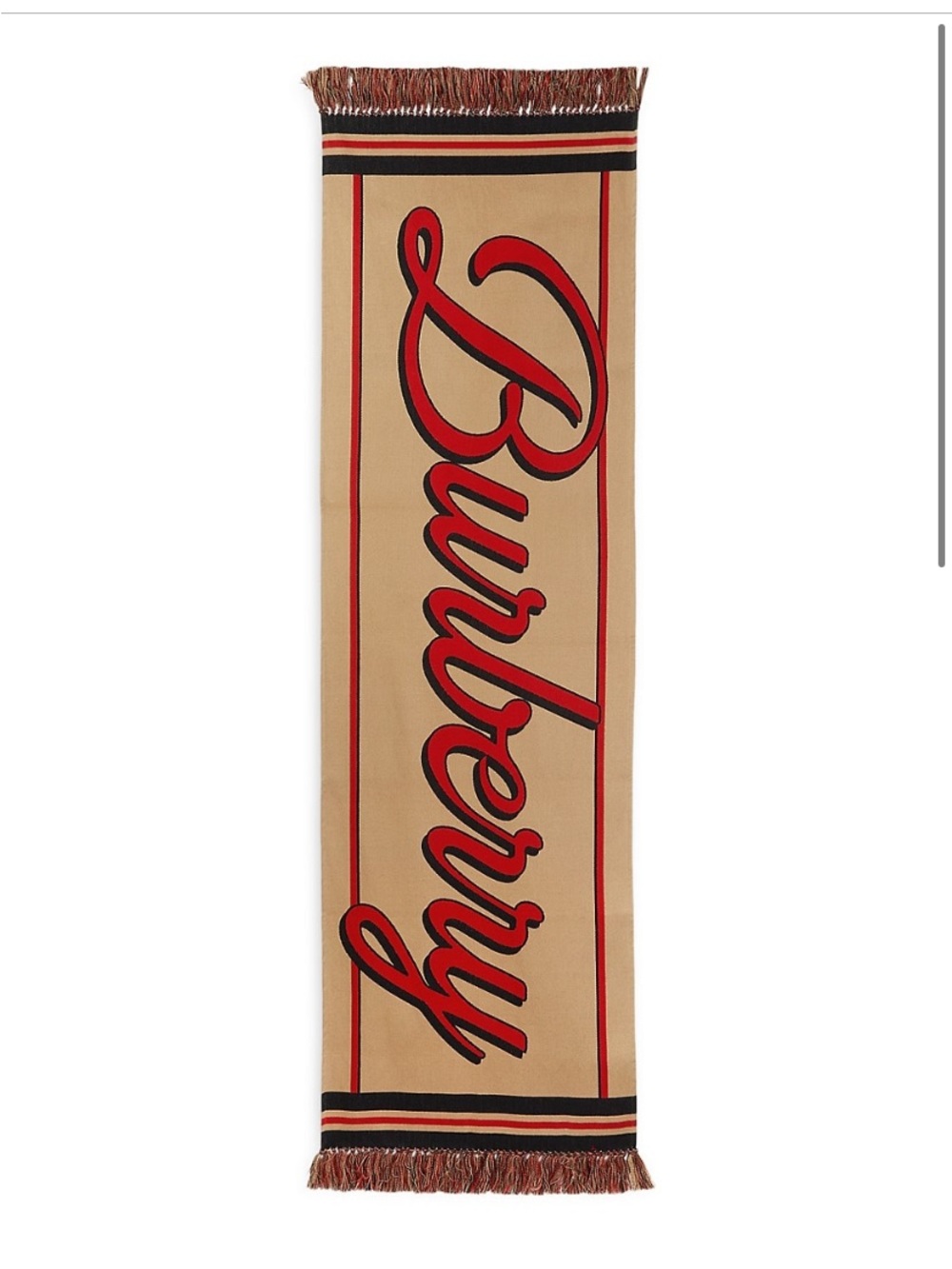 BURBERRY Logo Cotton Jacquard Scarf AUTHENTIC made in Italy NWOT pics in listing